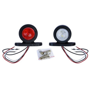 Lampa Obrysowa Led Biało-czerwona Zestaw 2 Szt.