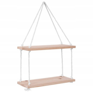 Półka Wisząca Ścienna Naturalne Drewno Boho Loft