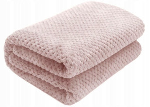 Koc Diamond 200x220 Różowy Pluszowy Narzuta
