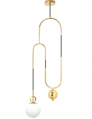 Lampa Sufitowa Wisząca Metal Złota Gold Kula