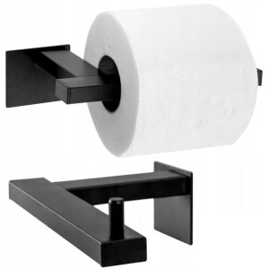 Uchwyt Na Papier Toaletowy Czarny Mat Black