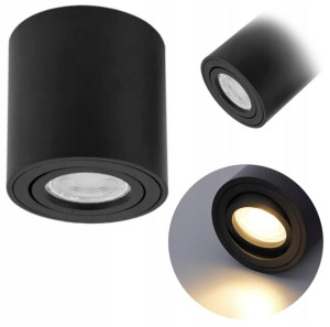 Lampa Spot Reflektor Plafon Metal Czarny GU10