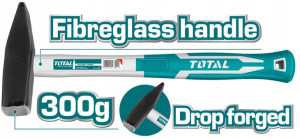 Młotek ślusarski 300g Fiberglass TOTAL