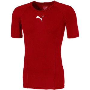 Koszulka męska puma liga baselayer ss czerwona 655918 01