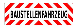 Naklejka magnetyczna BAUSTELLENFAHRZEUG 45x15