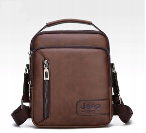 SASZETKA Torba męska LISTONOSZKA BRĄZ Vintage