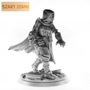 Figurka Rpg - Seria Humanoidy - Człowiek Łotrzyk B - Szary 25 Mm