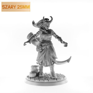 Figurka Rpg - Seria Humanoidy - Diablę Czarodziejka B - Szary 25 Mm