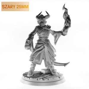 Figurka Rpg - Seria Humanoidy - Diablę Czarodziej B - Szary 25 Mm