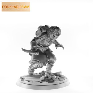 Figurka Rpg - Seria Humanoidy - Człowiek Łotrzyk A - Podkład 25 Mm