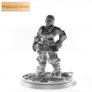 Figurka Rpg - Seria Humanoidy - Krasnolud Łotrzyk B - Podkład 50 Mm