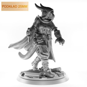 Figurka Rpg - Seria Humanoidy - Drakon Łotrzyk B - Podkład 25 Mm
