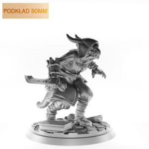 Figurka Rpg - Seria Humanoidy - Drakon Łotrzyk A - Podkład 50 Mm