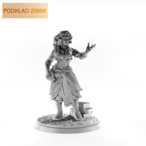 Figurka Rpg - Seria Humanoidy - Człowiek Czarodziejka A - Podkład 25 Mm
