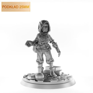 Figurka Rpg - Seria Humanoidy - Niziołek Łotrzyk B - Podkład 25 Mm