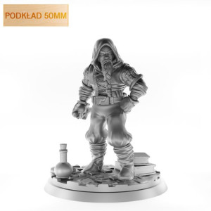 Figurka Rpg - Seria Humanoidy - Krasnolud Łotrzyk B - Podkład 50 Mm