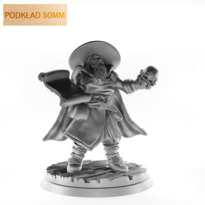 Figurka Rpg - Seria Humanoidy - Krasnolud Czarodziej B - Podkład 50 Mm