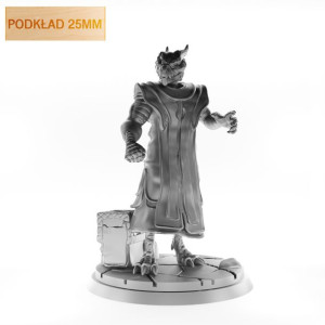 Figurka Rpg - Seria Humanoidy - Drakon Czarodziej B - Podkład 25 Mm