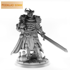 Figurka Rpg - Seria Humanoidy - Diablę Paladyn A - Podkład 50 Mm