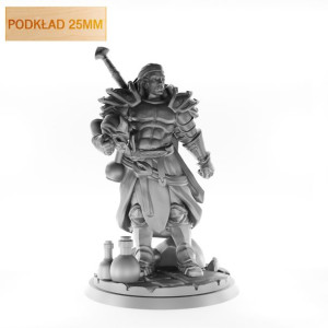 Figurka Rpg - Seria Humanoidy - Człowiek Paladyn B - Podkład 25 Mm