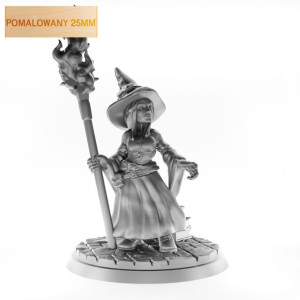Figurka Rpg - Seria Humanoidy - Niziołek Czarodziejka A - Pomalowany 25 Mm