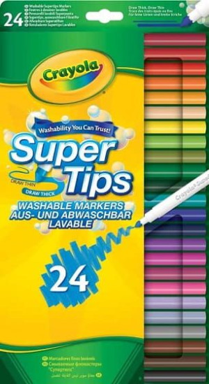Crayola Multi-Colour SuperTips 24 Zmywalne Pisaki