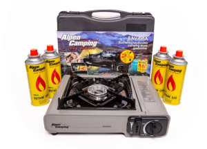 Kuchenka gazowa turystyczna Alpen Camping BAVARIA  4x gaz Dwufunkcyjna