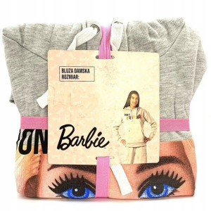 Barbie Bluza Damska Kangurka Szara Rozm. M