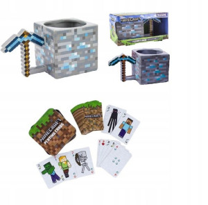 Zestaw Minecraft Kubek Kilof N + Karty Do Grania
