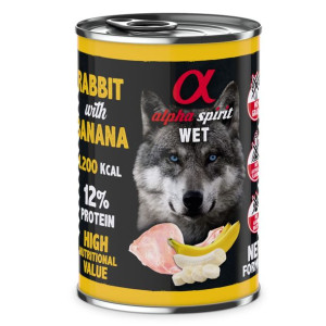 Alpha Spirit Królik z Bananem 400 g