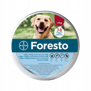 FORESTO Obroża Psa przeciw kleszczom i pchłom +8kg