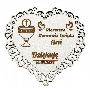 Podziękowania gości Komunia Komunii serce magnes