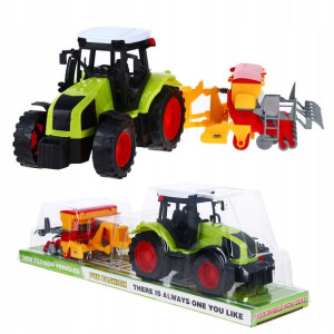 DUŻY TRAKTOR + MASZYNY Ruchome części NAPĘD 38 CM