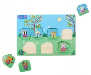 Układanka Drewniana Puzzle Edukacyjne Świnka Peppa