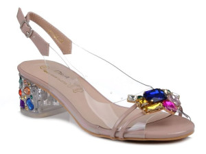 Buty damskie na obcasie przezroczyste DiA X1103