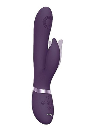 Wibrator Z Stymulacją Łechtaczki Fioletowy 22 Cm