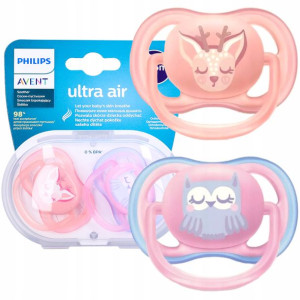 Avent Smoczek 0-6m Silikon Ortodont Ultra Air 2sz