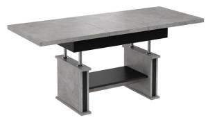 Ławostół Stół Ława L16 rozkładany do 160cm jasny atelier czarny