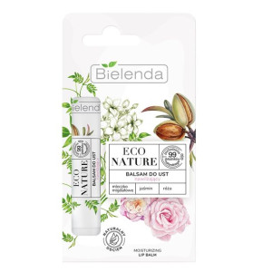 Bielenda Eco Nature balsam do ust nawilżający Mleczko migdałowe Jaśmin Róża