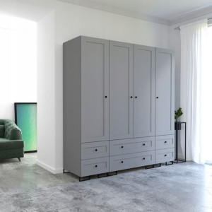 Szafa Alia 200 loft szary nogi metal