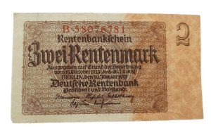 Stary Banknot kolekcjonerski Niemcy 2 marki 1937