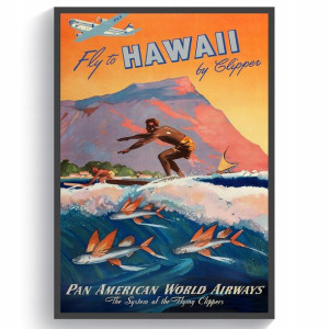 HAWAJE Plakat podróżniczy 60x90 retro vintage