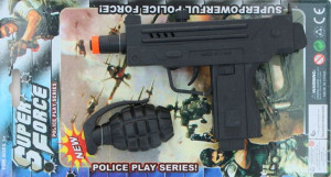Zabawka karabin Uzi dla chłopca terkotka 4611