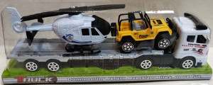 Auto tir cięzarówka laweta z helikopterem 5038