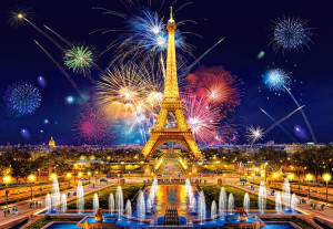 CASTORLAND Puzzle 1000el. Glamour of the Night, Paris - Fajerwerki nad Wież