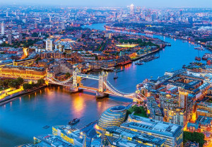 CASTORLAND Puzzle 1000el. Aerial View of London - Widok z lotu ptaka na Lon