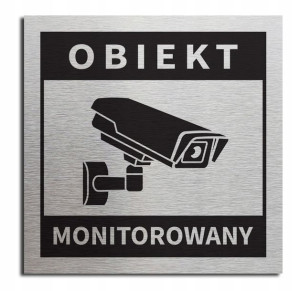 Tabliczka OBIEKT MONITOROWANY 10x10 cm