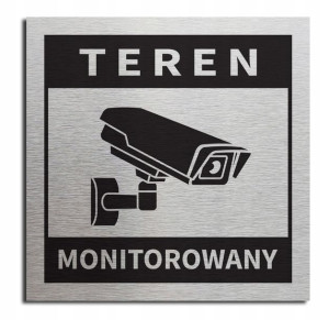 Tabliczka TEREN MONITOROWANY 10x10 cm