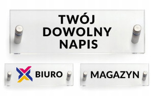 Tabliczka informacyjna TWÓJ DOWOLNY NAPIS PLEXI