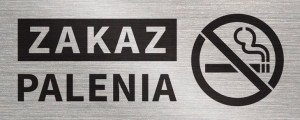 Tabliczka ZAKAZ PALENIA 20x8 cm